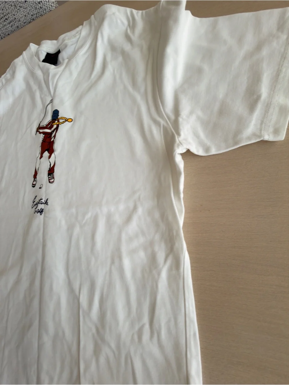 Jordan White Eastside Golf Tee with Center Golfer Graphic - Size XL